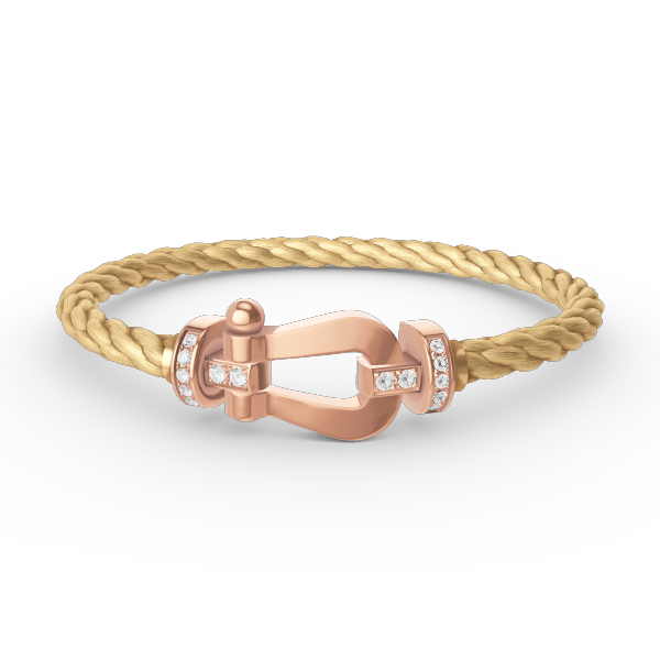 ¡®Veyra Jewelry¡¯FORCE LARGE HORSESHOE HALF DIAMOND BRACELET ROSE GOLD
