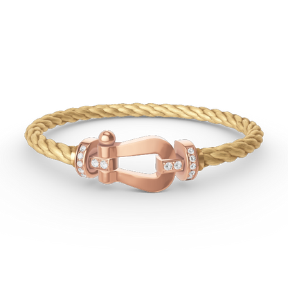 ¡®Veyra Jewelry¡¯FORCE LARGE HORSESHOE HALF DIAMOND BRACELET ROSE GOLD