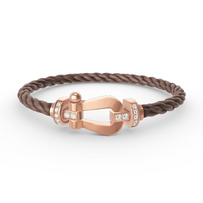¡®Veyra Jewelry¡¯FORCE LARGE HORSESHOE HALF DIAMOND BRACELET ROSE GOLD