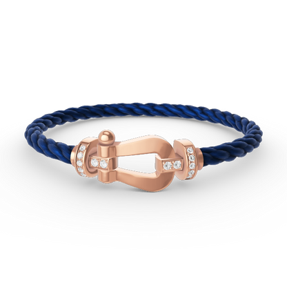 ¡®Veyra Jewelry¡¯FORCE LARGE HORSESHOE HALF DIAMOND BRACELET ROSE GOLD