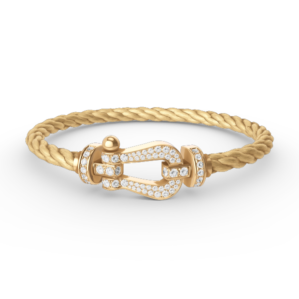 ¡®Veyra Jewelry¡¯FORCE LARGE HORSESHOE FULL DIAMOND BRACELET GOLD