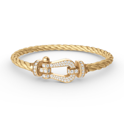 ¡®Veyra Jewelry¡¯FORCE LARGE HORSESHOE FULL DIAMOND BRACELET GOLD