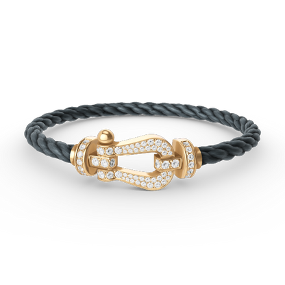¡®Veyra Jewelry¡¯FORCE LARGE HORSESHOE FULL DIAMOND BRACELET GOLD