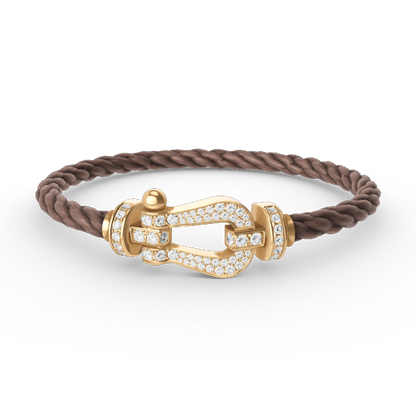¡®Veyra Jewelry¡¯FORCE LARGE HORSESHOE FULL DIAMOND BRACELET GOLD