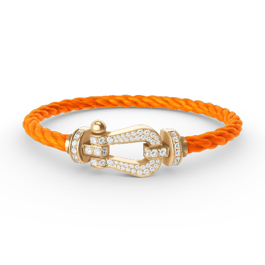 ¡®Veyra Jewelry¡¯FORCE LARGE HORSESHOE FULL DIAMOND BRACELET GOLD