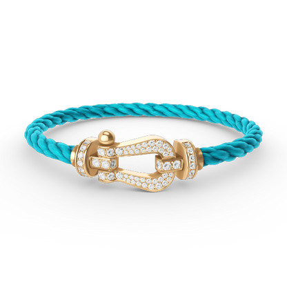 ¡®Veyra Jewelry¡¯FORCE LARGE HORSESHOE FULL DIAMOND BRACELET GOLD