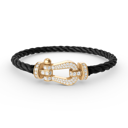 ¡®Veyra Jewelry¡¯FORCE LARGE HORSESHOE FULL DIAMOND BRACELET GOLD