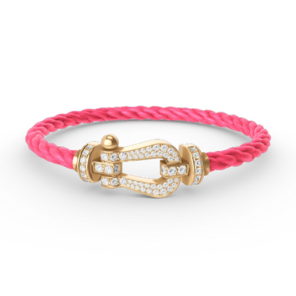 ¡®Veyra Jewelry¡¯FORCE LARGE HORSESHOE FULL DIAMOND BRACELET GOLD