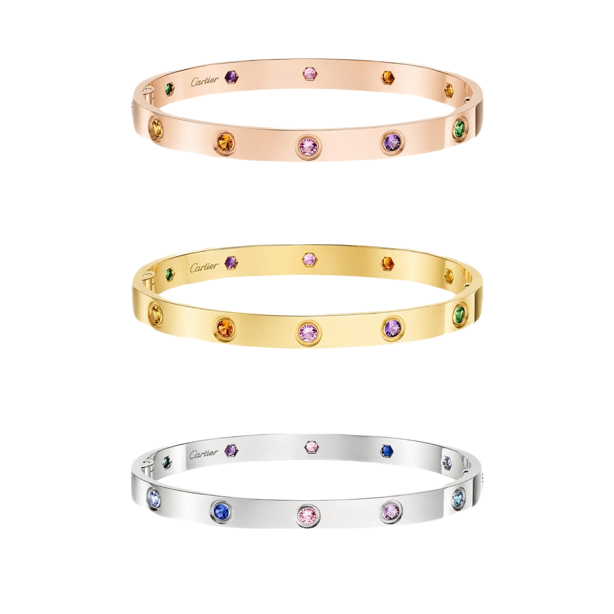 [Veyra Jewelry]2026 RAINBOW LOVE BRACELET 6.1MM  10 DIAMONDS