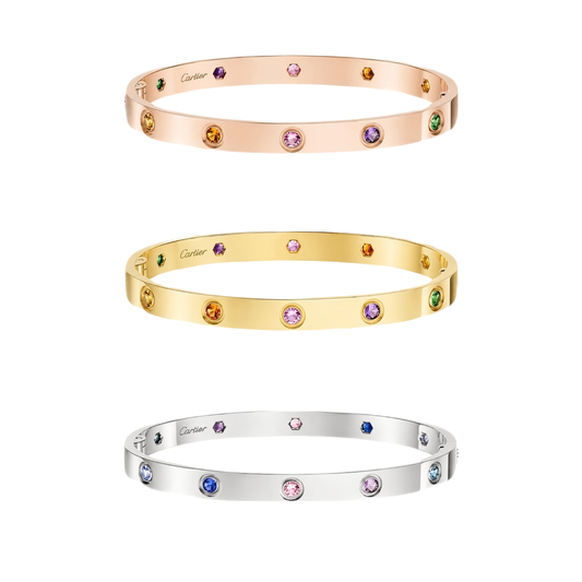 [Veyra Jewelry]2026 RAINBOW LOVE BRACELET 6.1MM  10 DIAMONDS