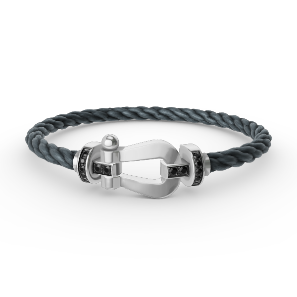 ¡®Veyra Jewelry¡¯FORCE LARGE HORSESHOE BLACK DIAMOND BRACELET SILVER