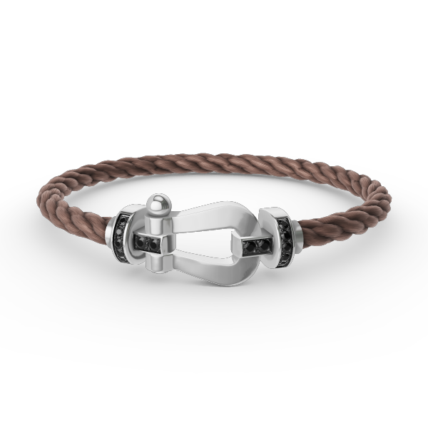 ¡®Veyra Jewelry¡¯FORCE LARGE HORSESHOE BLACK DIAMOND BRACELET SILVER