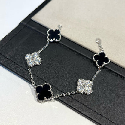 [Veyra Jewelry]New CLOVER 5 MOTIF ONYXS BRACELET COLLECTION