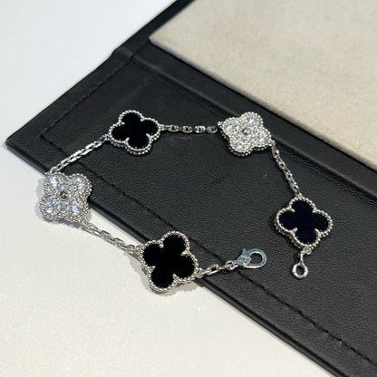 [Veyra Jewelry]New CLOVER 5 MOTIF ONYXS BRACELET COLLECTION