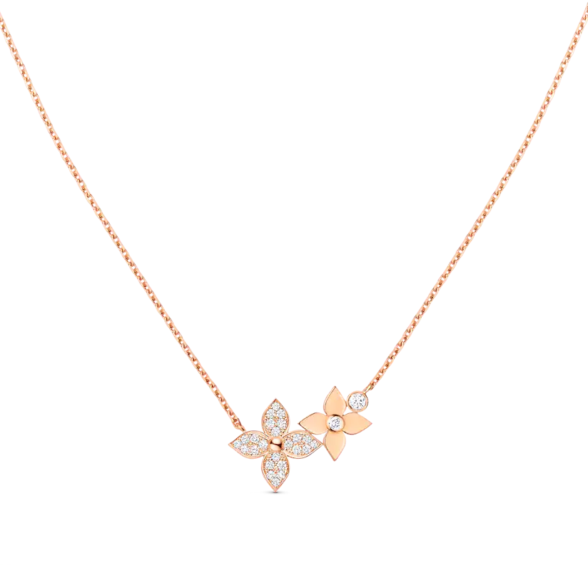 ¡®Veyra Jewelry¡¯STAR BLOSSOM NECKLACE PINK GOLD DIAMONDS