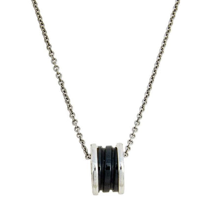 [Veyra Jewelry]ZERO 1 BLACK CERAMIC SILVER NECKLACE