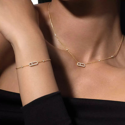 [Veyra Jewelry]Diamond Necklace Move Uno