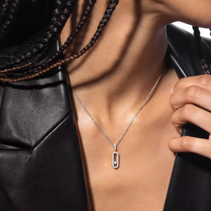 [Veyra Jewelry]Move Uno Diamond Necklace in Rose Gold