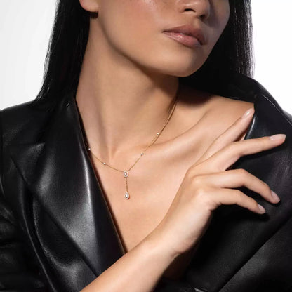 [Veyra Jewelry]Gold Diamond Tie Necklace