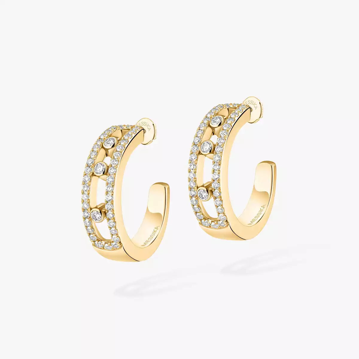 [Veyra Jewelry]Diamond Pave_ Hoop Earrings Move