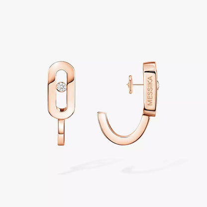 [Veyra Jewelry]Diamond Mini Hoop Earrings Move Classique
