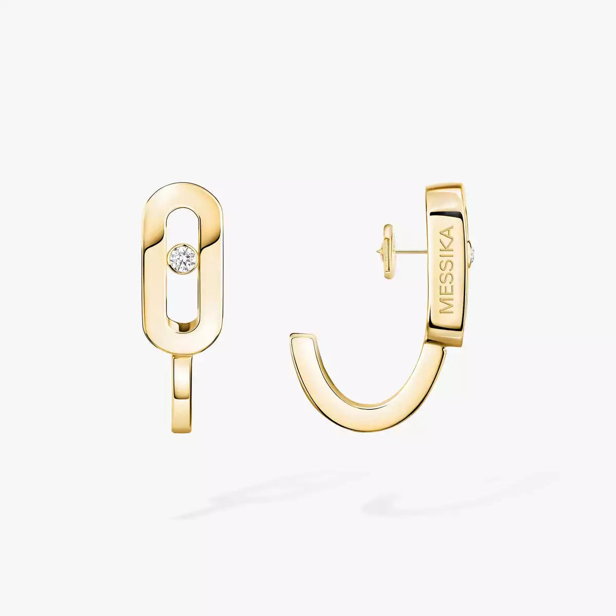 [Veyra Jewelry]Diamond Mini Hoop Earrings Move Classique