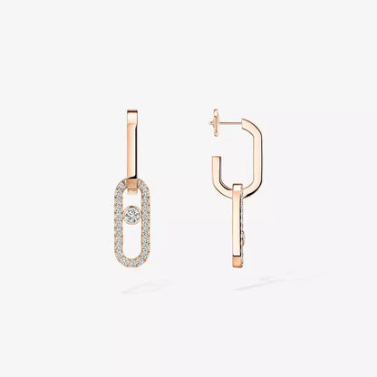 [Veyra Jewelry]Move Link Diamond Earrings
