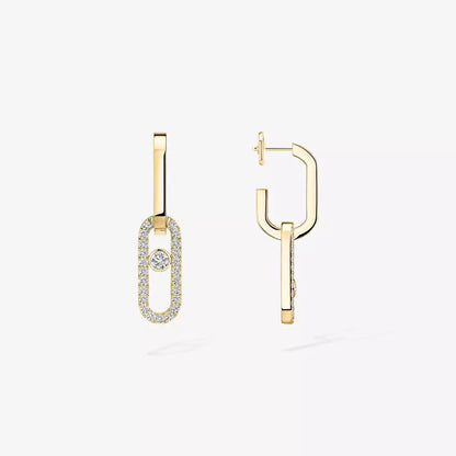 [Veyra Jewelry]Move Link Diamond Earrings
