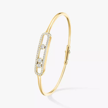 [Veyra Jewelry]Move Pavé Diamond Bangle Bracelet M