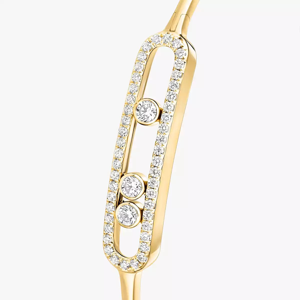 [Veyra Jewelry]Move Pavé Diamond Bangle Bracelet M