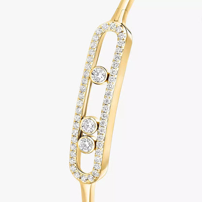 [Veyra Jewelry]Move Pavé Diamond Bangle Bracelet M