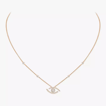 [Veyra Jewelry]Pave_ Diamond Necklace Lucky Eye