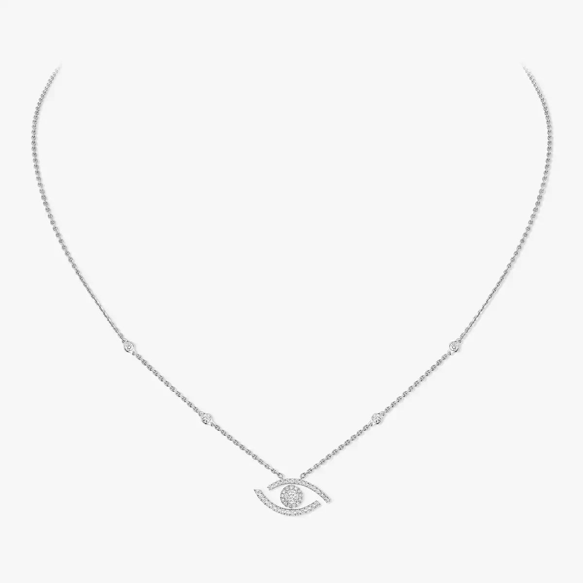 [Veyra Jewelry]Pave_ Diamond Necklace Lucky Eye