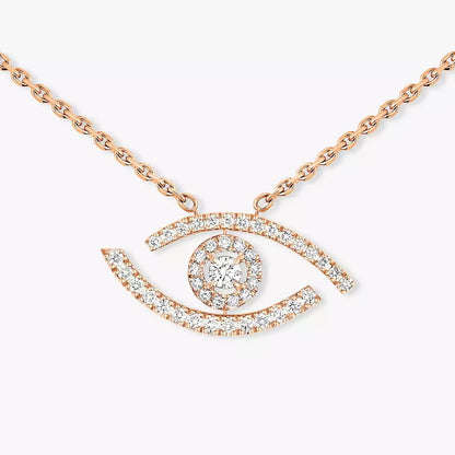 [Veyra Jewelry]Pave_ Diamond Necklace Lucky Eye