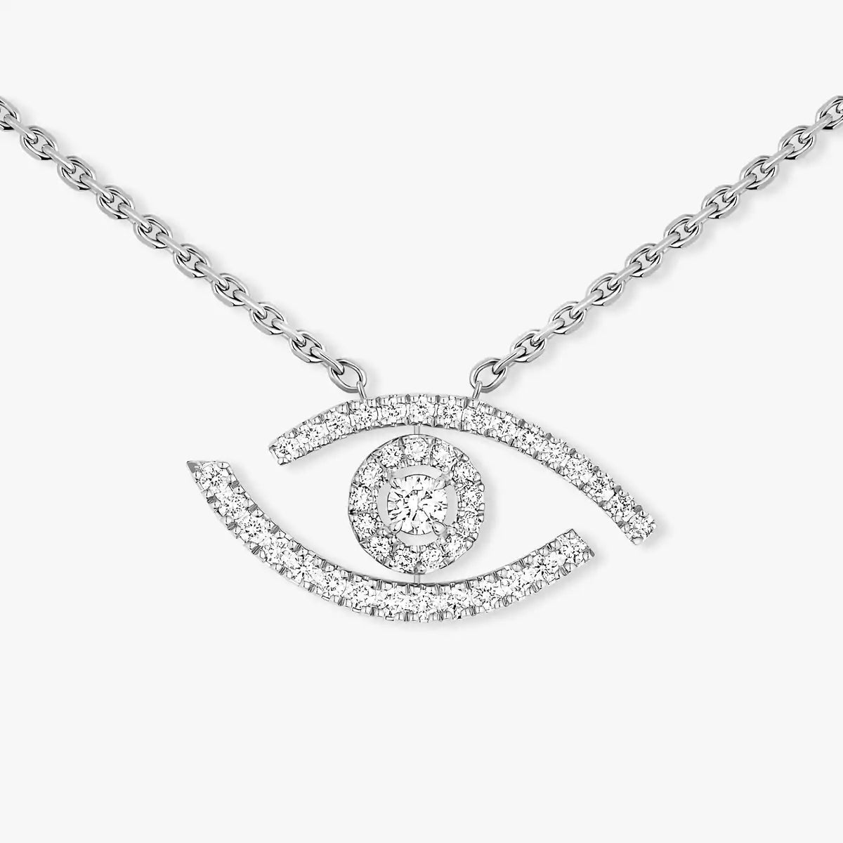 [Veyra Jewelry]Pave_ Diamond Necklace Lucky Eye