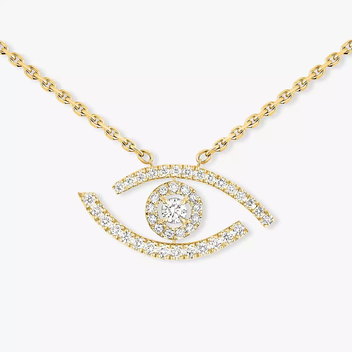 [Veyra Jewelry]Pave_ Diamond Necklace Lucky Eye