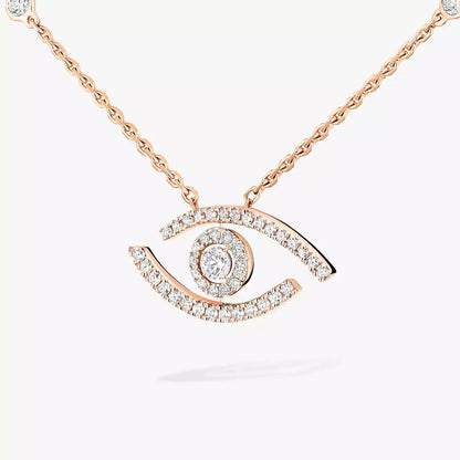 [Veyra Jewelry]Pave_ Diamond Necklace Lucky Eye