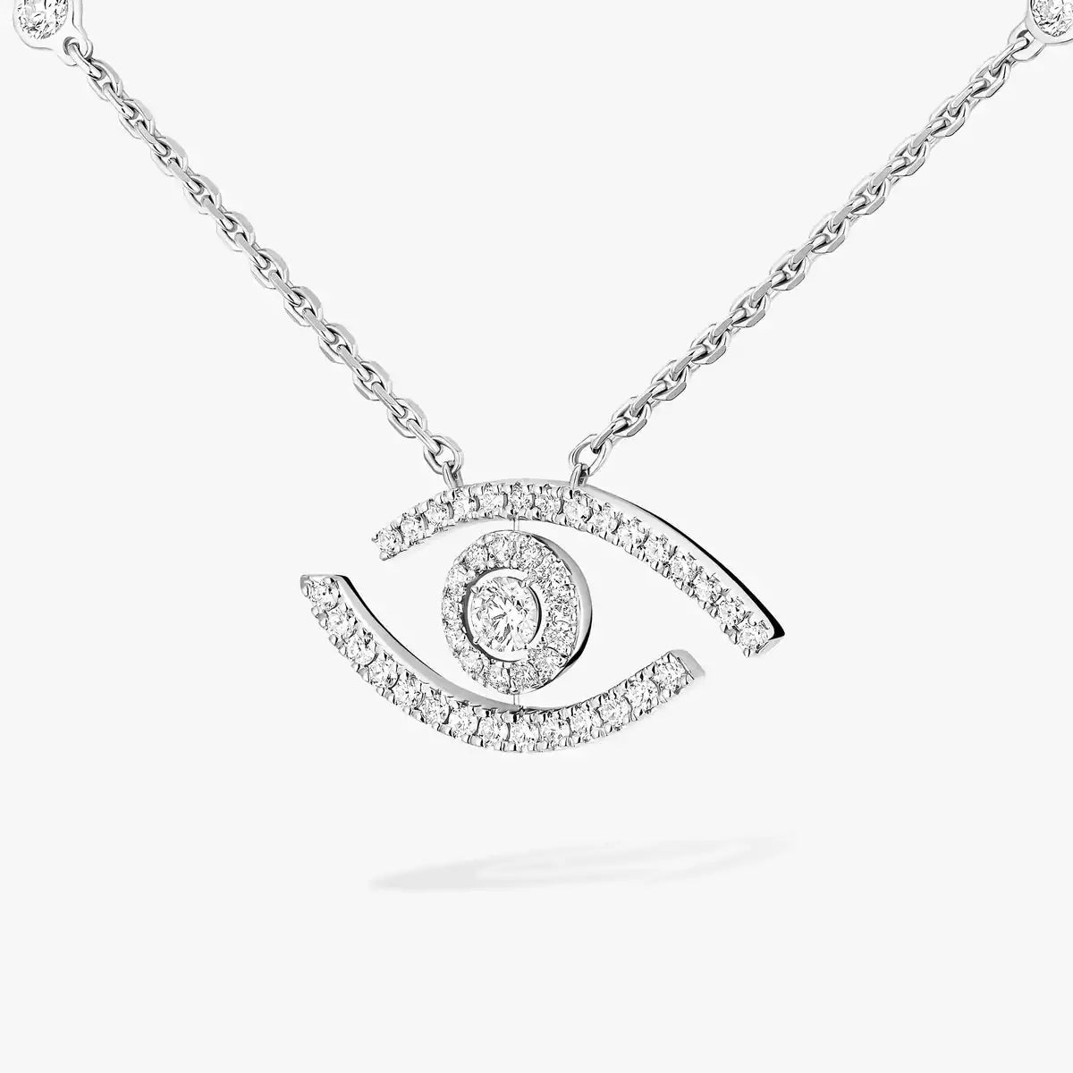 [Veyra Jewelry]Pave_ Diamond Necklace Lucky Eye