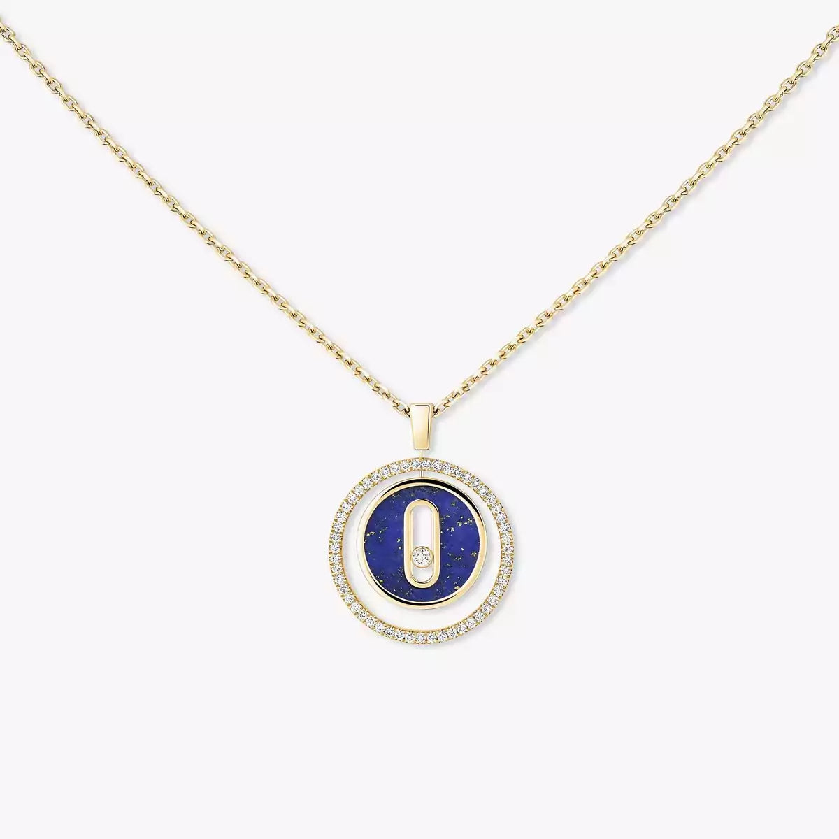 [Veyra Jewelry]Lucky Move Diamond Necklace in Rose Gold and White Mother-of-Pearl