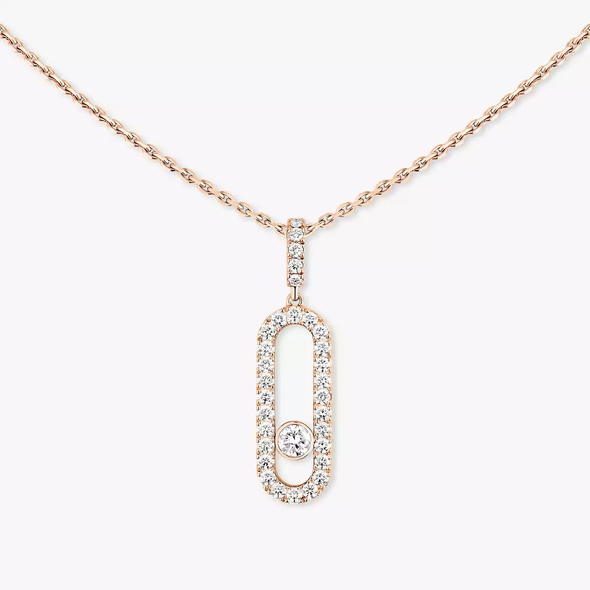 [Veyra Jewelry]Move Uno Diamond Necklace in Rose Gold