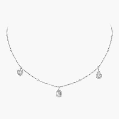 [Veyra Jewelry]My Twin Diamond Necklace in Silver