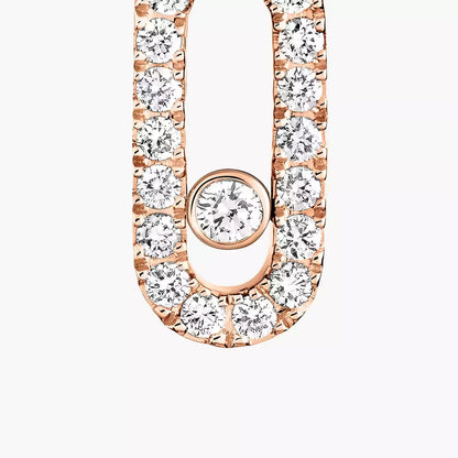 [Veyra Jewelry]Move Uno Single Diamond Hoop Earring