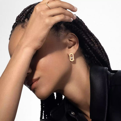 [Veyra Jewelry]So Move Diamond Earrings in Yellow Gold