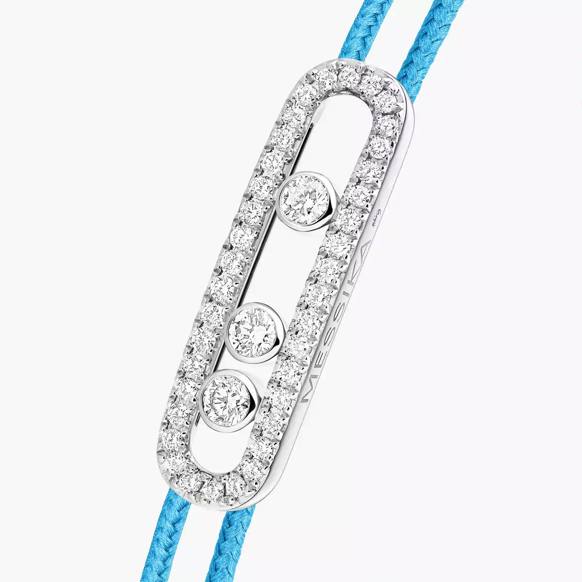 [Veyra Jewelry]Care(Medium-3.5mm) pink cord pavé bracelet