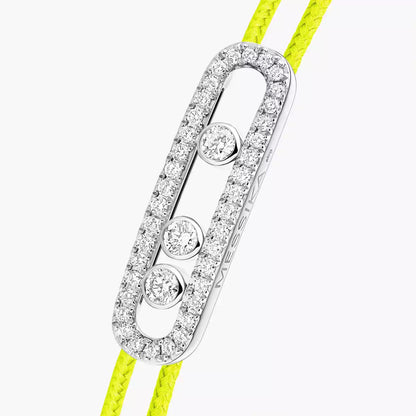 [Veyra Jewelry]Care(Medium-3.5mm) pink cord pavé bracelet