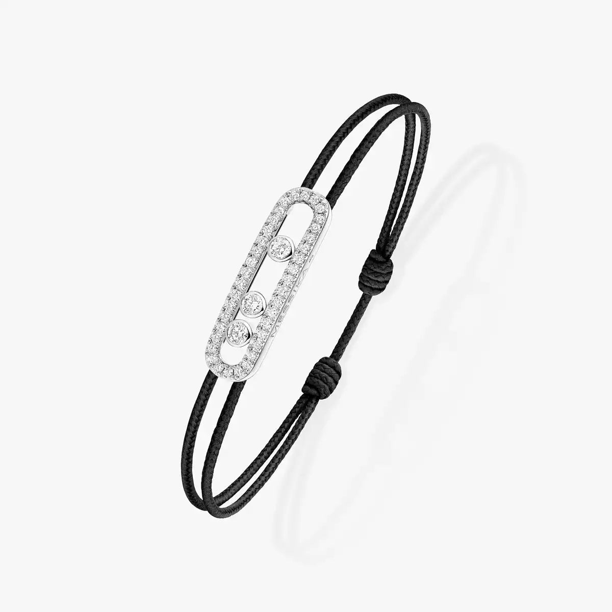 [Veyra Jewelry]Care(Medium-3.5mm) pink cord pavé bracelet