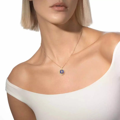 [Veyra Jewelry]Lucky Move Diamond Necklace in Rose Gold and White Mother-of-Pearl