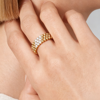 [Veyra Jewelry] THREE-ROW DIAMOND RING