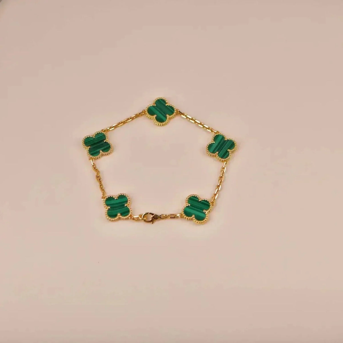 [Veyra Jewelry]New  CLOVER 5 MOTIF MALACHITE BRACELET COLLECTION