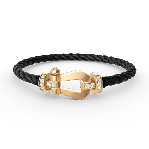 ¡®Veyra Jewelry¡¯FORCE LARGE HORSESHOE HALF DIAMOND BRACELET GOLD
